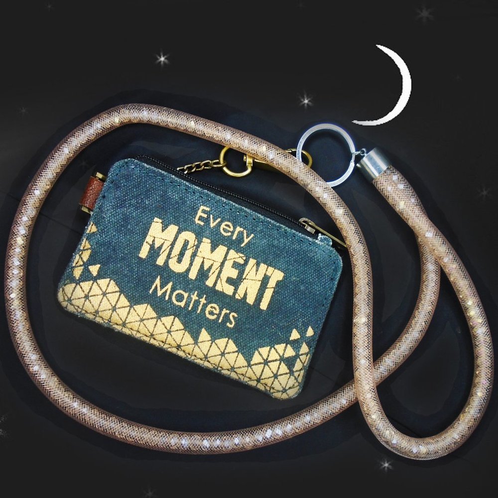 Fancy Lanyard Wallet Mona B ID Holder, Sparkly Chain, MOST UNIQUE!
